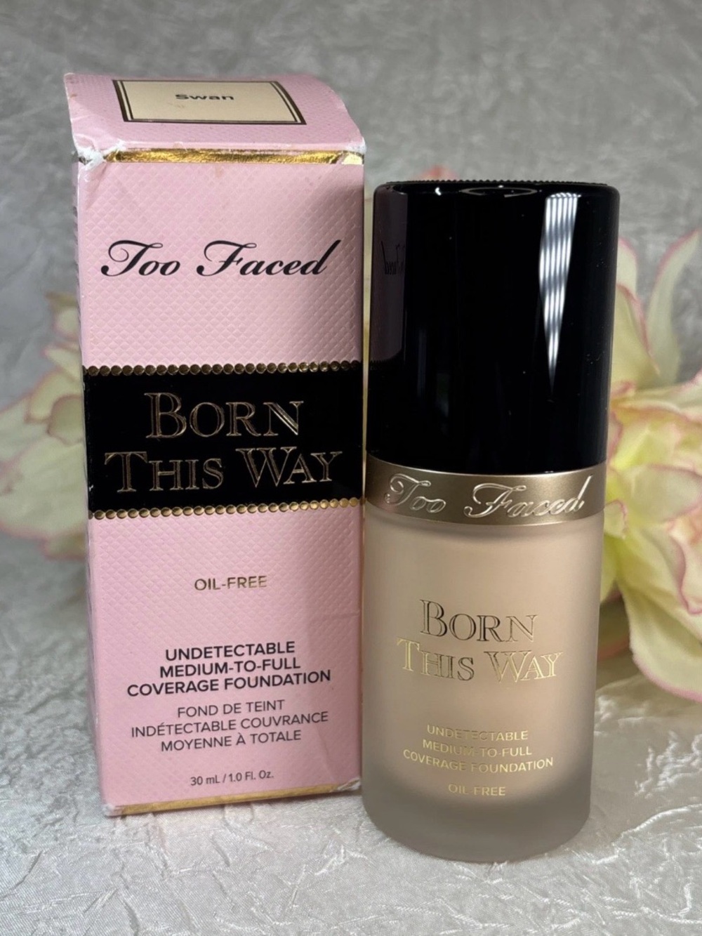 Too Faced Born This Way Oil Free Undetectable Foundation - SWAN - 1oz NIB
